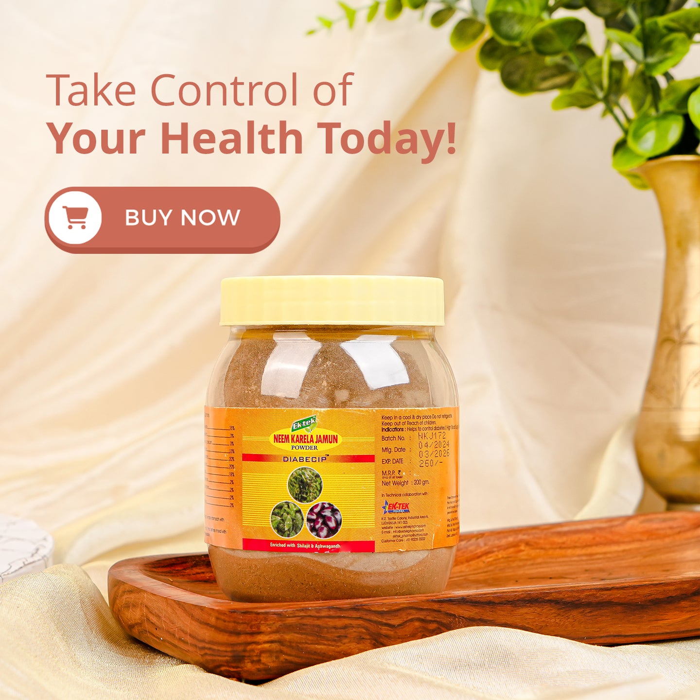 Neem Karela Jamun Powder  | Manage Your Blood Sugar | 200 gm